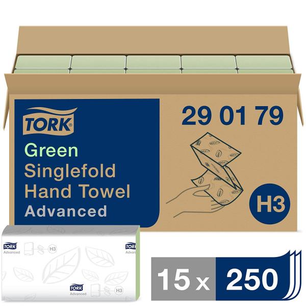 290179 Tork grüne Zickzack Handtücher